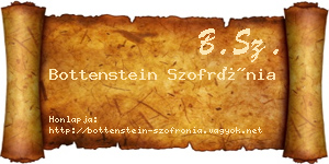 Bottenstein Szofrónia névjegykártya