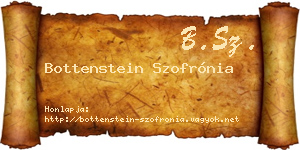 Bottenstein Szofrónia névjegykártya