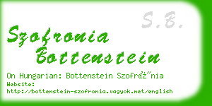 szofronia bottenstein business card